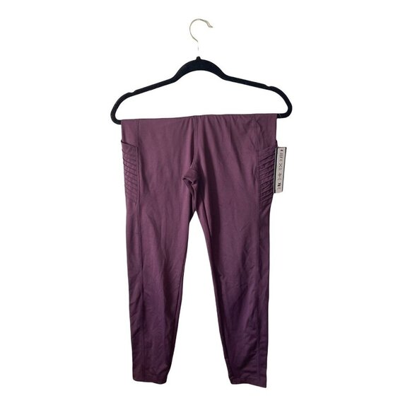 NWT Tahari Sport Performance Wear Purple High Waisted Leggings - Picture 1 of 6